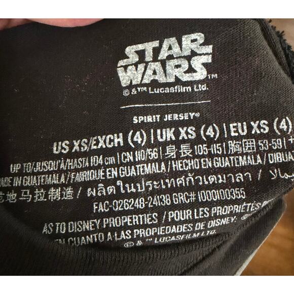 Disney Star Wars Darth Vader Spirit Jersey NWT KIDS Size 4 main image 4